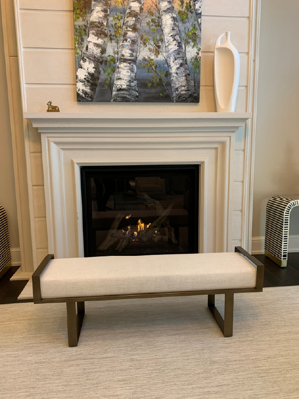 enhancing your home appeal with cozy fireplace and bench