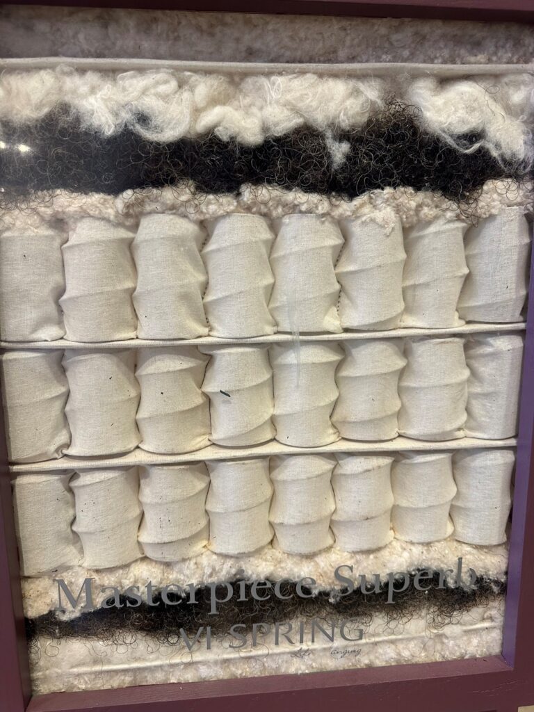 Elte Mattress image showing covered springs in luxury mattress